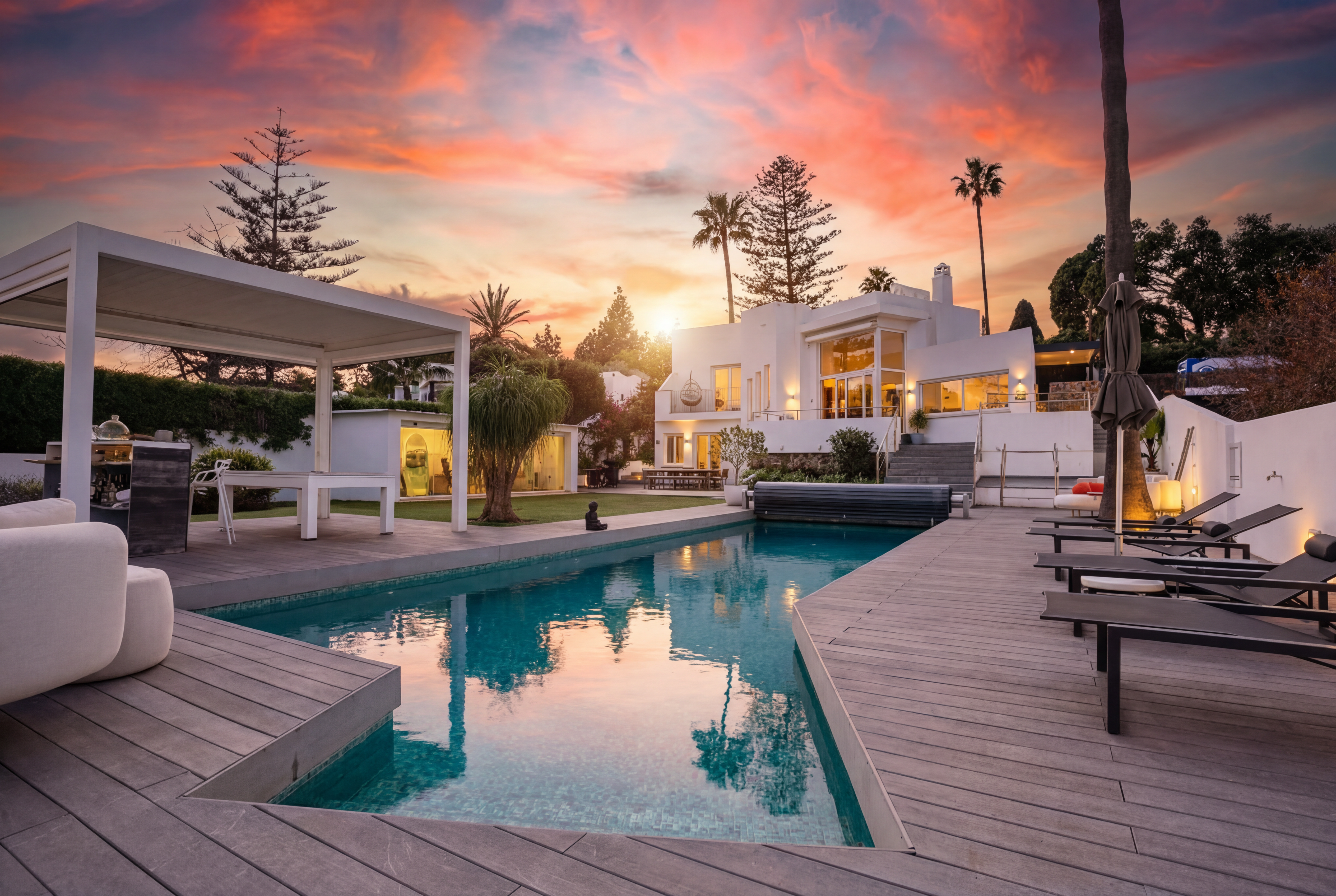 Elegant Renovated Villa with Private Pool & Open Green Views